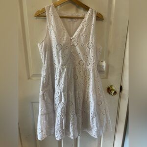 Time and Tru White Eyelet Dress